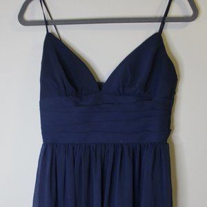 David's Bridal Short Navy Blue Bridesmaid Dress